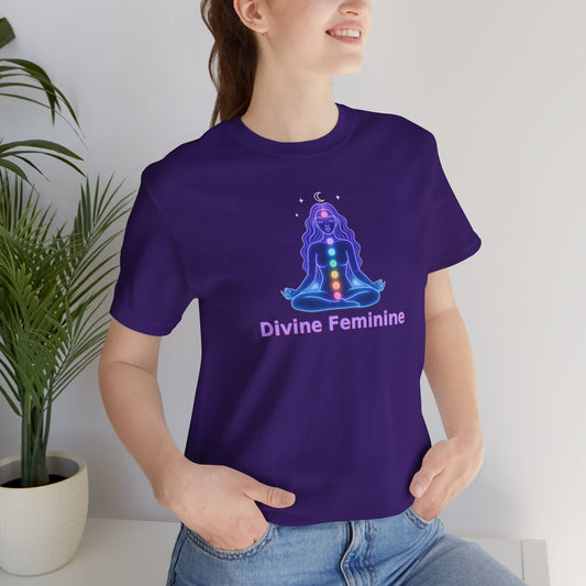Divine Feminine Unisex Tee - Spiritual Apparel for Empowerment, Self-Care Gift, Meditation Wear, Yoga Top, Birthday Present