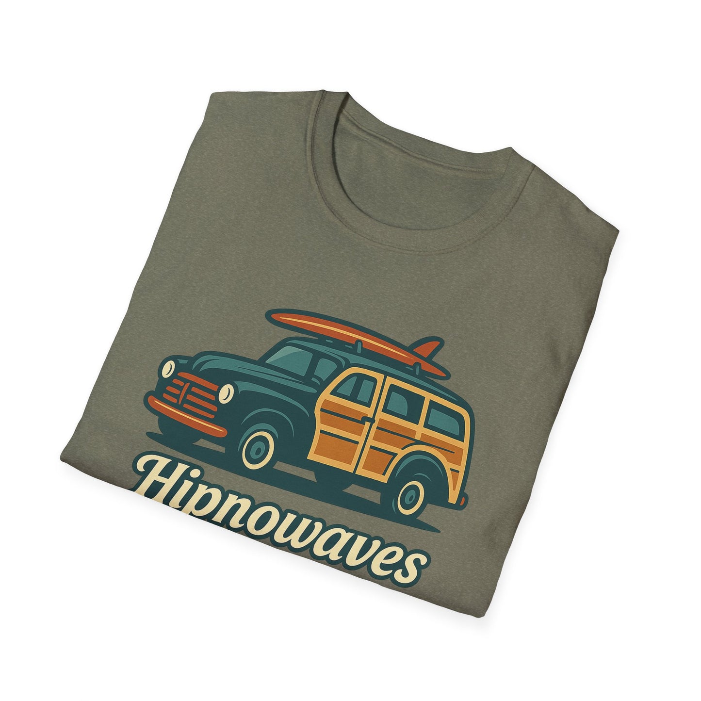 Retro Surf Vibes Unisex Softstyle T-Shirt, Beachwear, Vacation Tee, Gift for Surf Lovers, Summer Style, Cool Graphics Shirt
