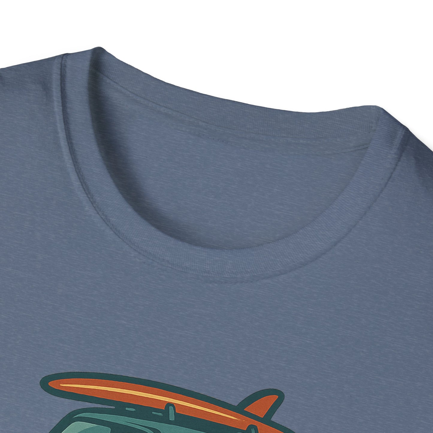 Retro Surf Vibes Unisex Softstyle T-Shirt, Beachwear, Vacation Tee, Gift for Surf Lovers, Summer Style, Cool Graphics Shirt