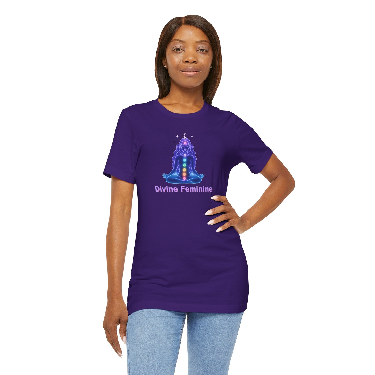 Divine Feminine Unisex Tee - Spiritual Apparel for Empowerment, Self-Care Gift, Meditation Wear, Yoga Top, Birthday Present