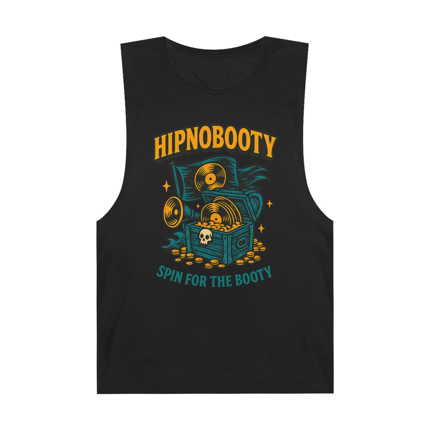 Hipnobooty Summer Unisex Barnard Tank - Fun Music Inspired Tank Top for Festivals, Parties, Beach Days, Gifts