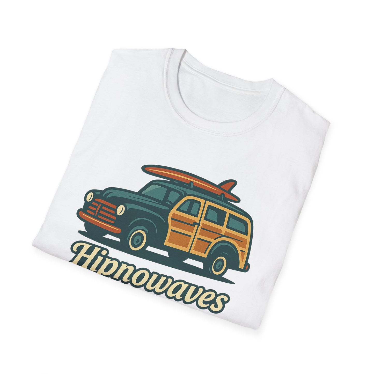 Retro Surf Vibes Unisex Softstyle T-Shirt, Beachwear, Vacation Tee, Gift for Surf Lovers, Summer Style, Cool Graphics Shirt