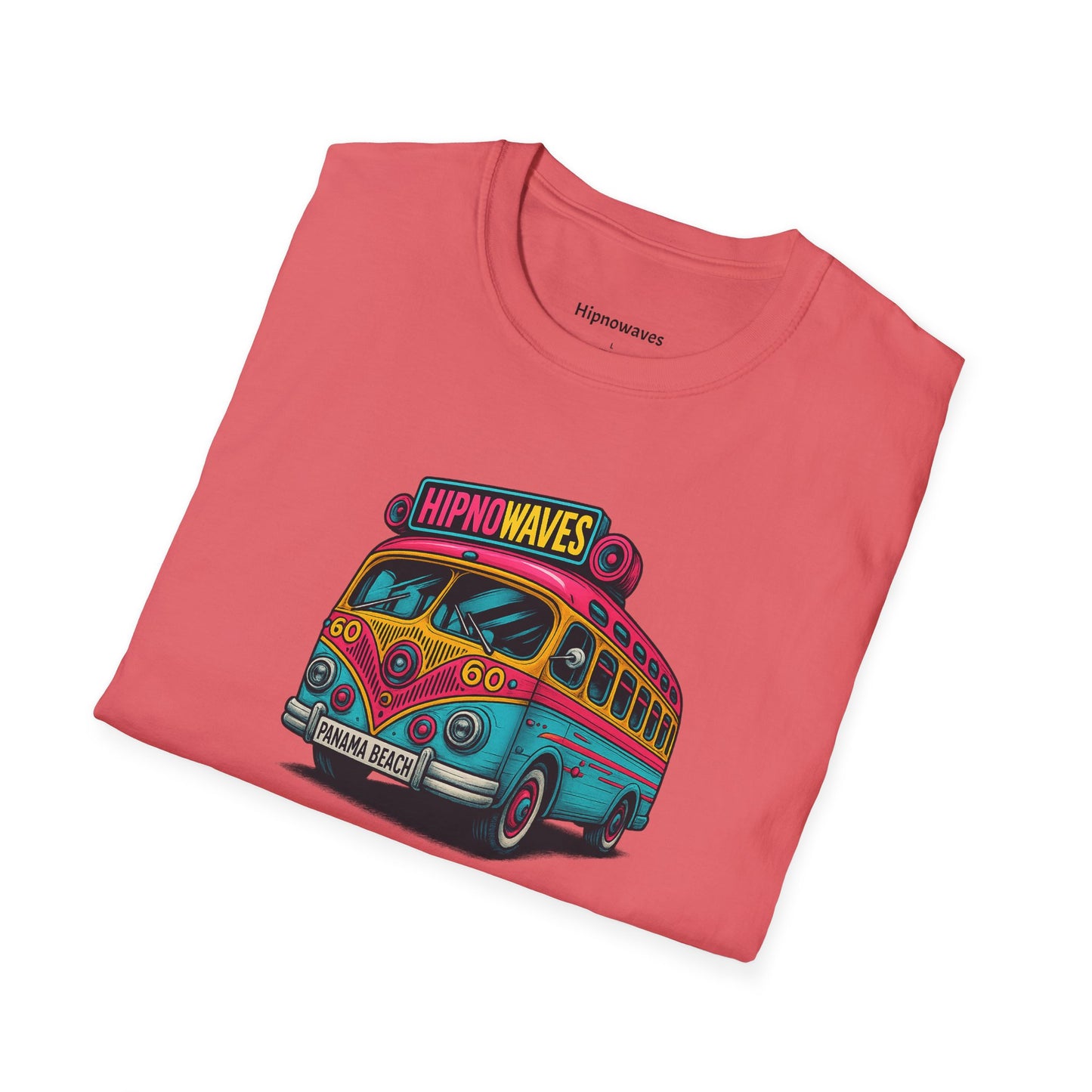 Retro Beach Bus T-Shirt, Fun Graphic Tee, Unisex Summer Shirt, Vacation Gift, Hipno Waves Apparel