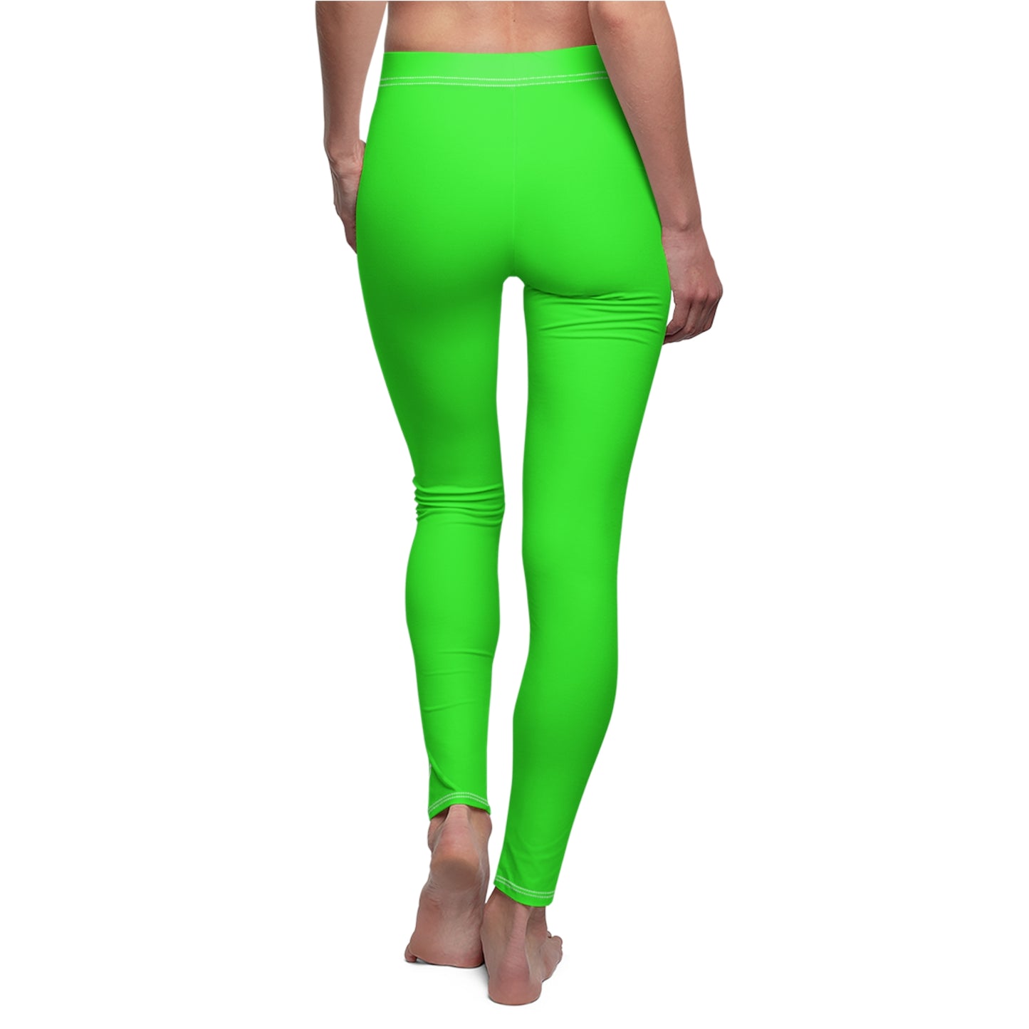 Neon Green Women's Leggings — High-Comfort Casual AOP Legging