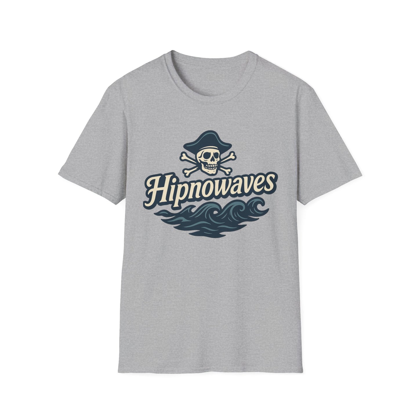 Hipnowaves Pirate T-Shirt, Unisex Softstyle Tee for Beach Lovers, Casual Wear, Gift for Sailors, Summer Adventure Shirt
