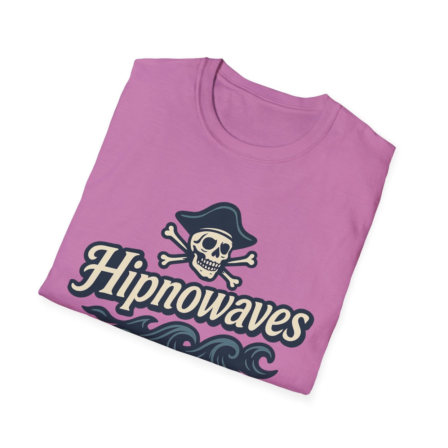Hipnowaves Pirate T-Shirt, Unisex Softstyle Tee for Beach Lovers, Casual Wear, Gift for Sailors, Summer Adventure Shirt