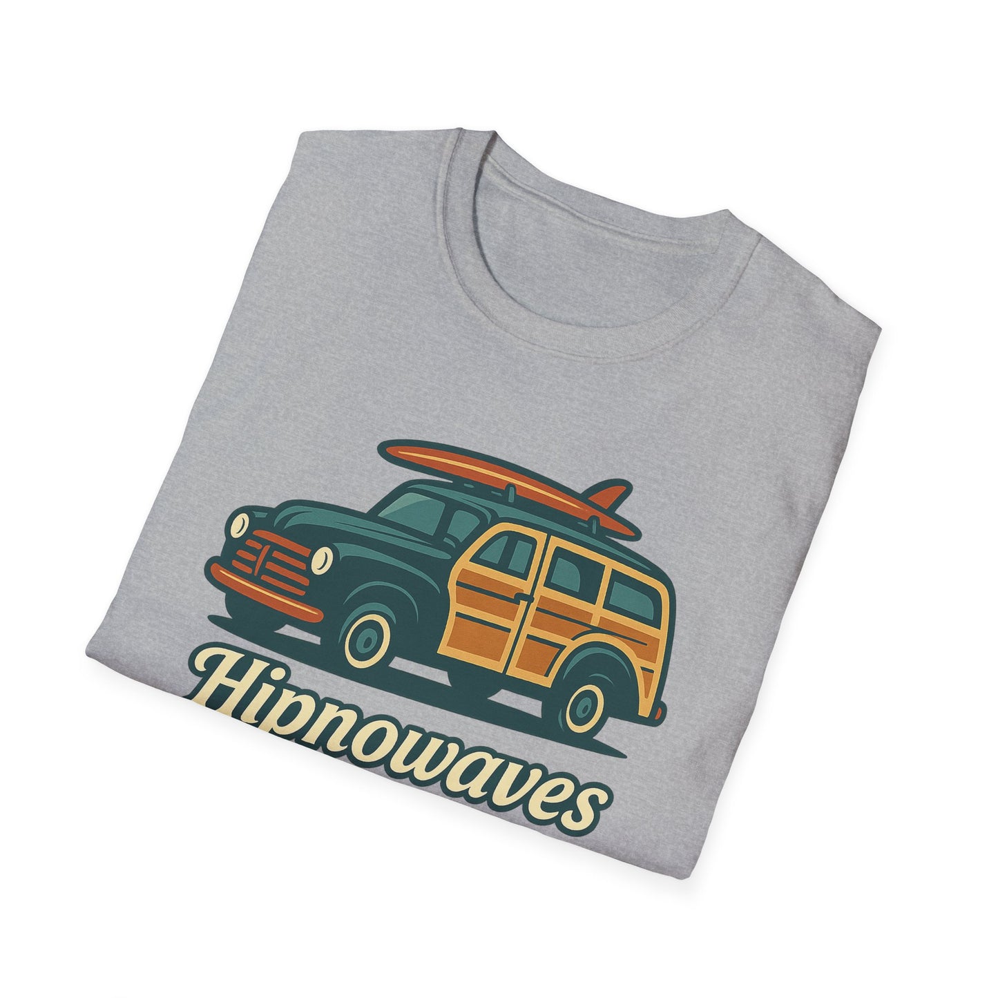 Retro Surf Vibes Unisex Softstyle T-Shirt, Beachwear, Vacation Tee, Gift for Surf Lovers, Summer Style, Cool Graphics Shirt