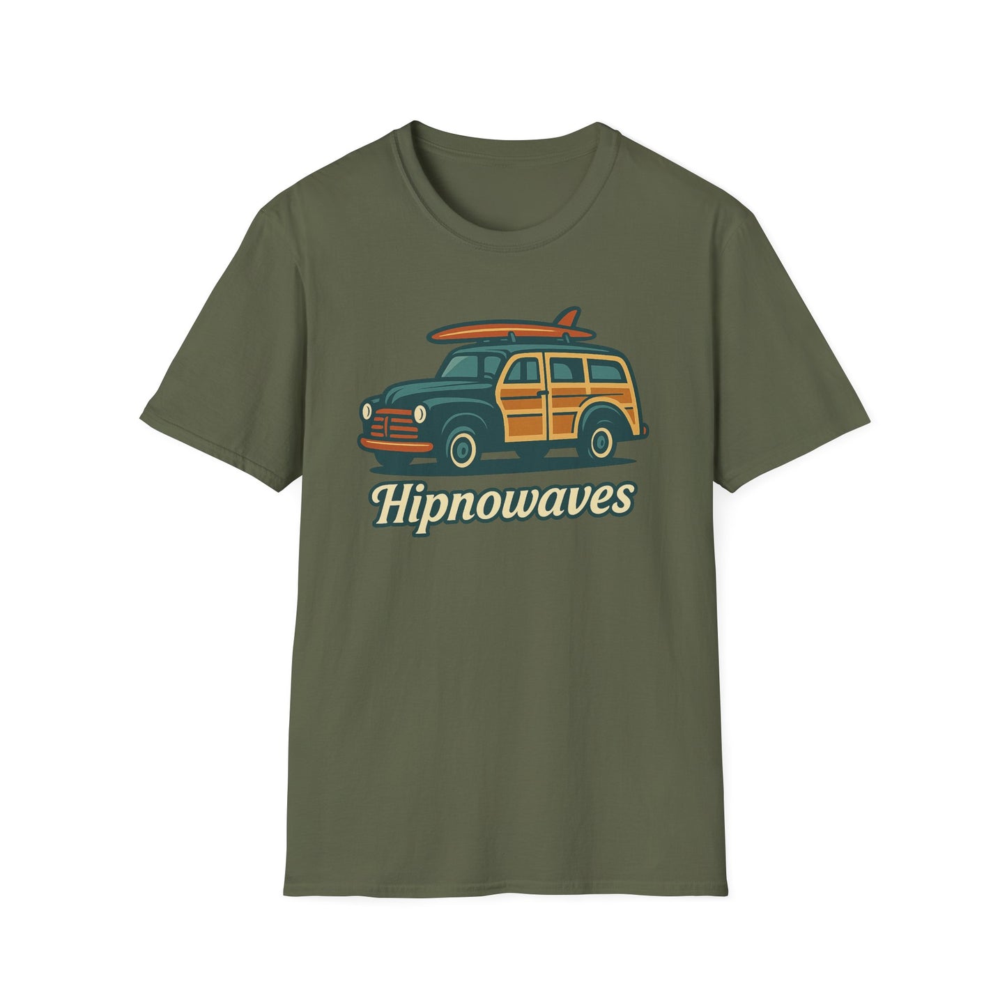 Retro Surf Vibes Unisex Softstyle T-Shirt, Beachwear, Vacation Tee, Gift for Surf Lovers, Summer Style, Cool Graphics Shirt
