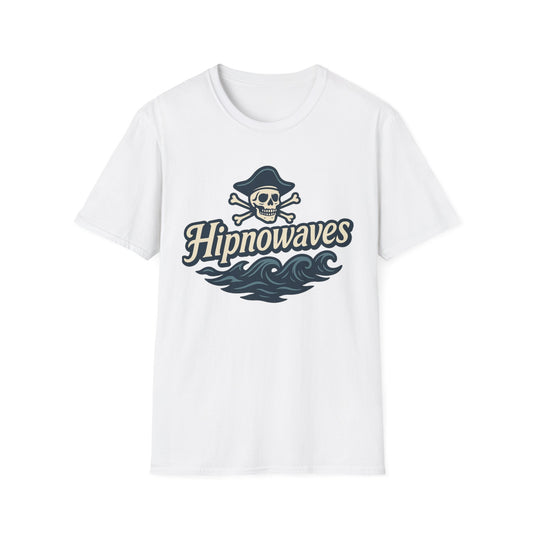 Hipnowaves Pirate T-Shirt, Unisex Softstyle Tee for Beach Lovers, Casual Wear, Gift for Sailors, Summer Adventure Shirt