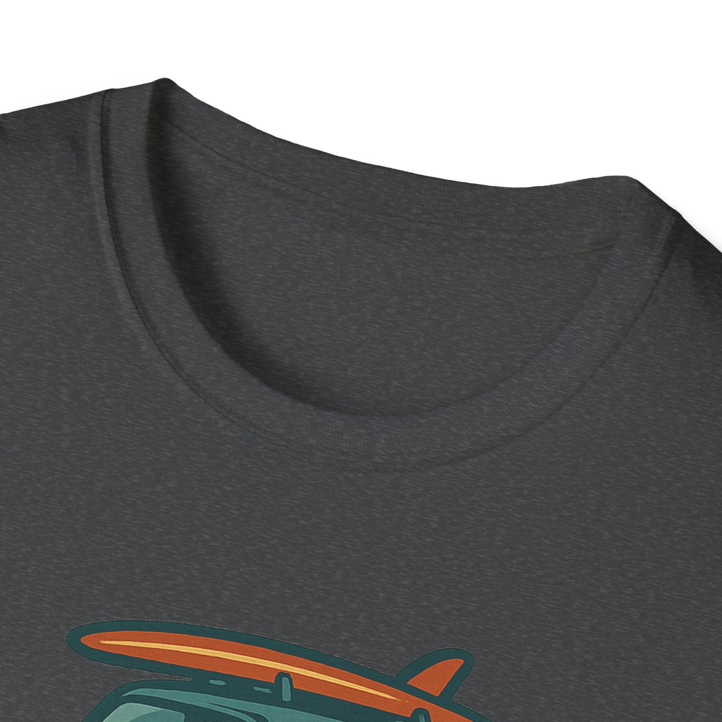 Retro Surf Vibes Unisex Softstyle T-Shirt, Beachwear, Vacation Tee, Gift for Surf Lovers, Summer Style, Cool Graphics Shirt