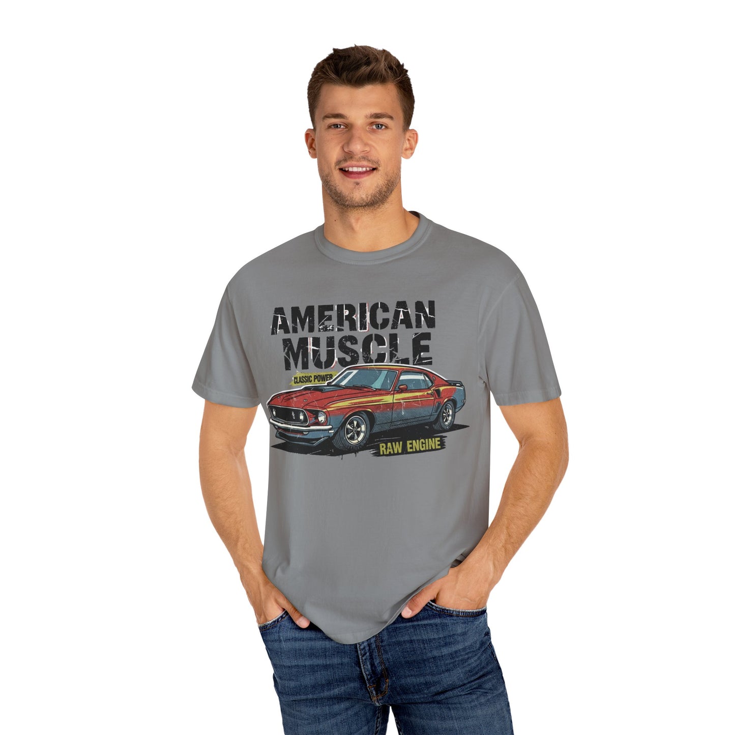 American Muscle T-Shirt, Unisex Garage Tee, Vintage Car Apparel, Auto Enthusiast Gift, Classic Car Clothing