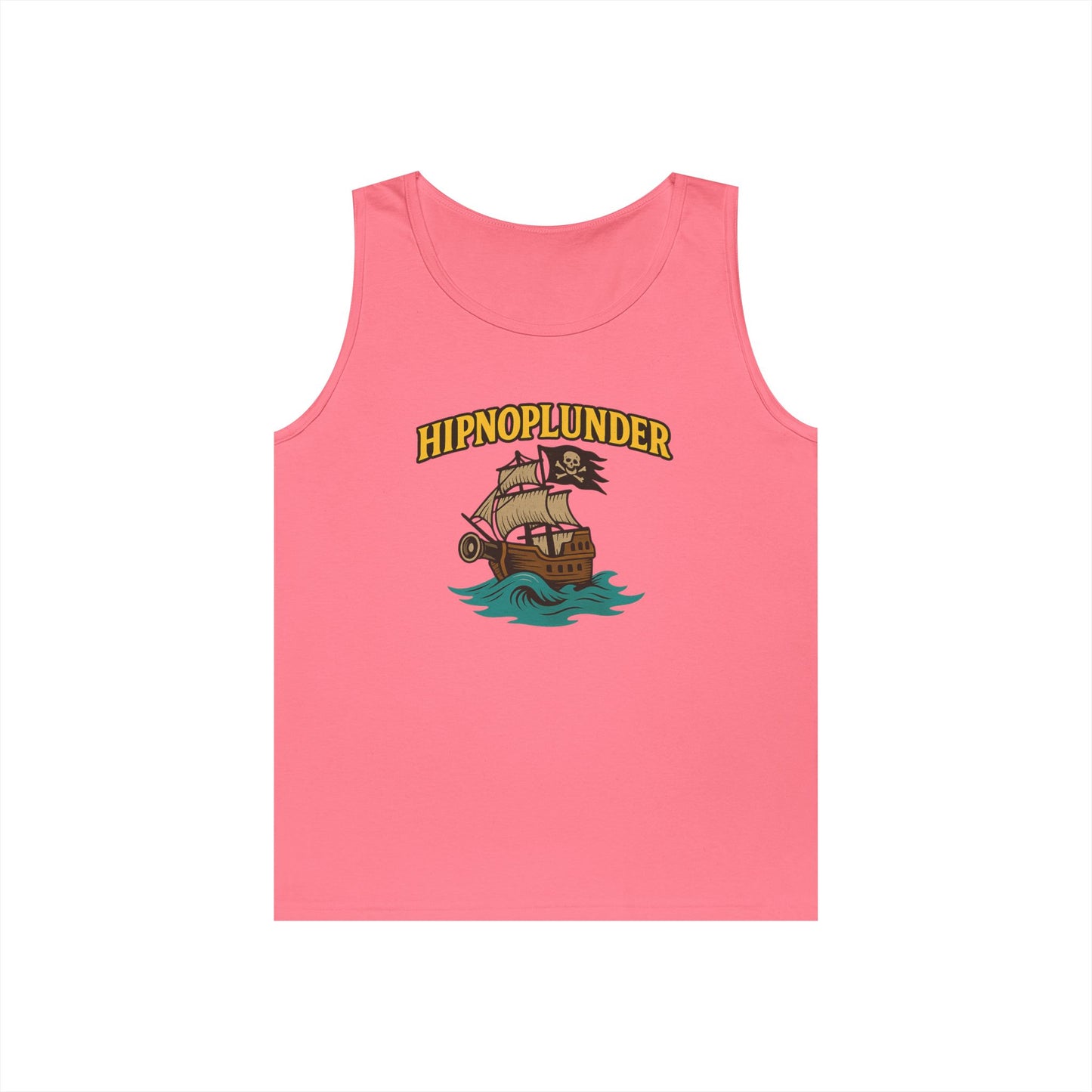 HipnoPlunder Pirate Tank Top | Unisex Cotton Summer Tee, Nautical T-Shirt, Beachwear, Gift for Pirates, Funny Vacation Apparel