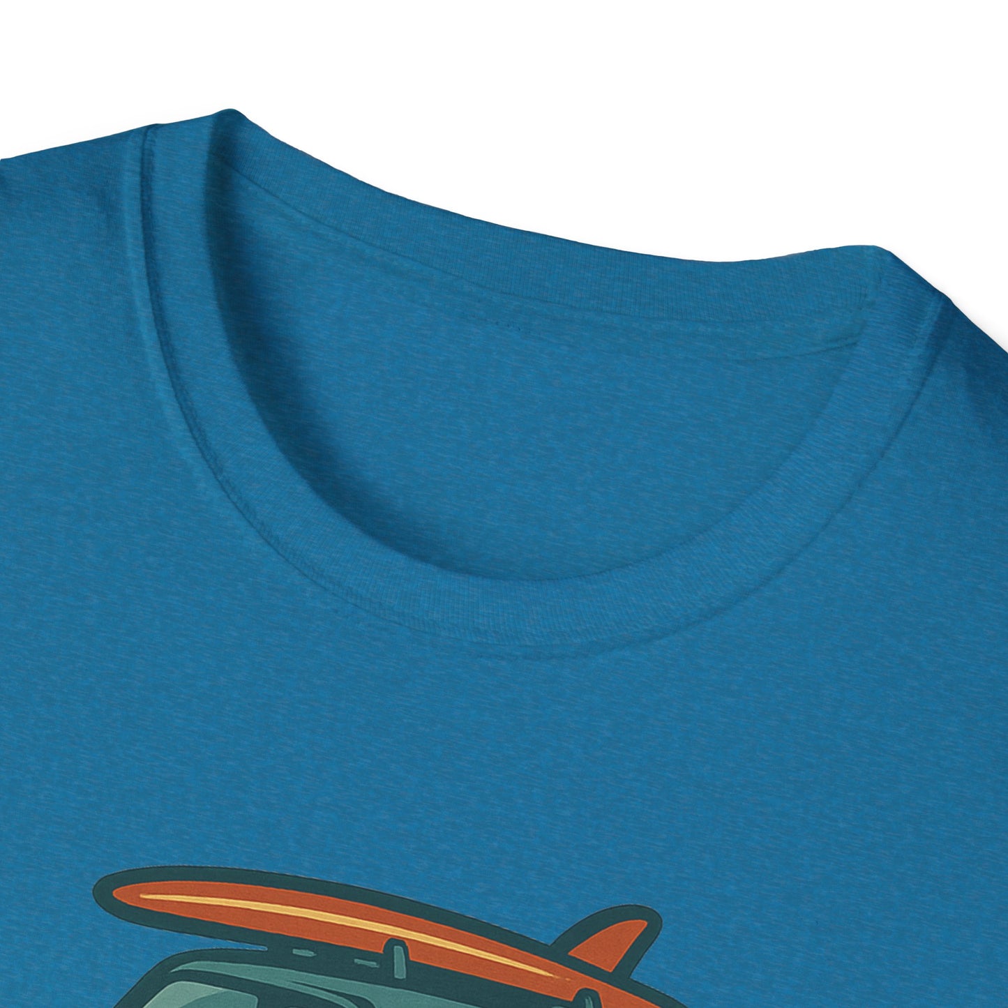 Retro Surf Vibes Unisex Softstyle T-Shirt, Beachwear, Vacation Tee, Gift for Surf Lovers, Summer Style, Cool Graphics Shirt
