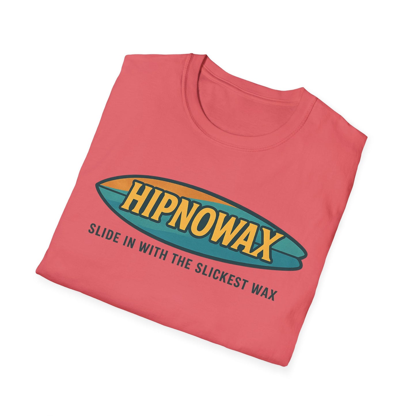 Hipnowax Surf-Inspired Unisex Softstyle T-Shirt, Hipnowax Surf Tee, Beachwear, Casual Summer Shirt, Gift for Surfers, Cool Graphic Tee