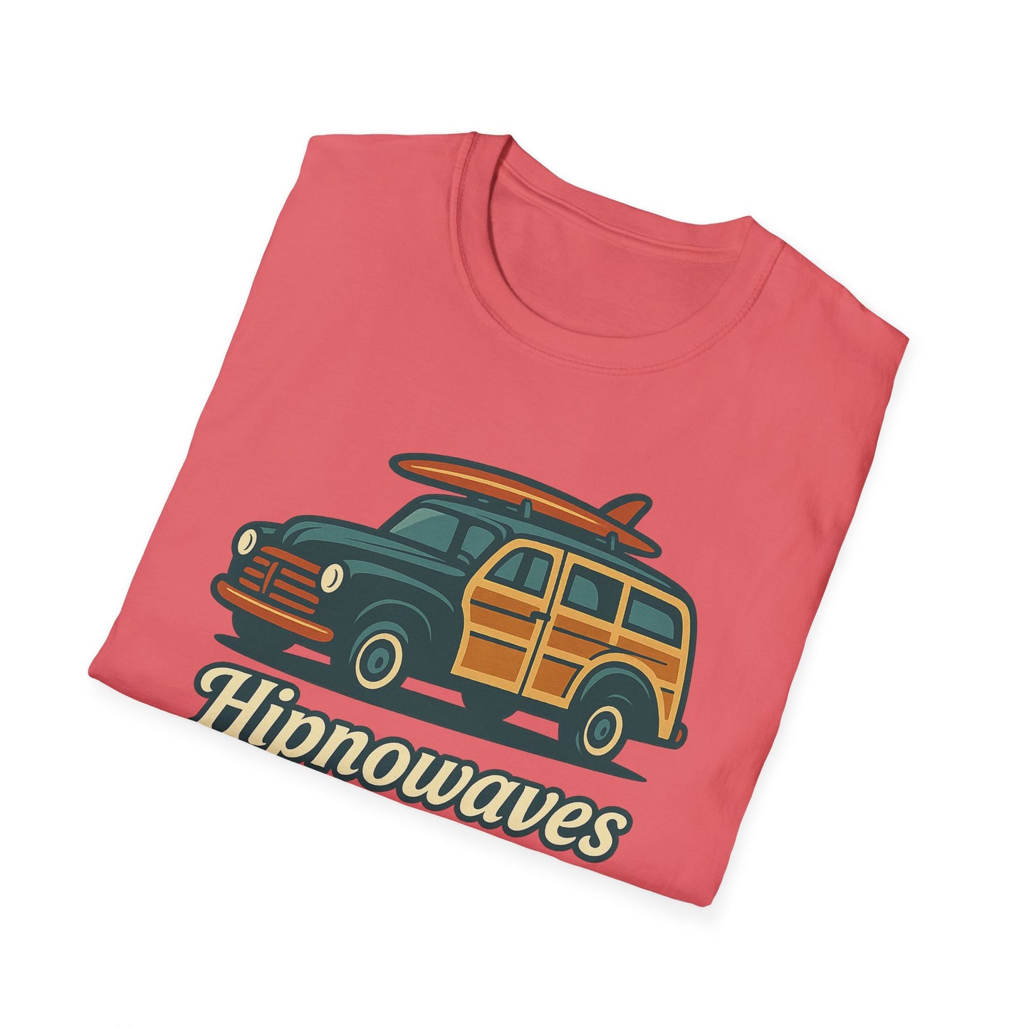 Retro Surf Vibes Unisex Softstyle T-Shirt, Beachwear, Vacation Tee, Gift for Surf Lovers, Summer Style, Cool Graphics Shirt