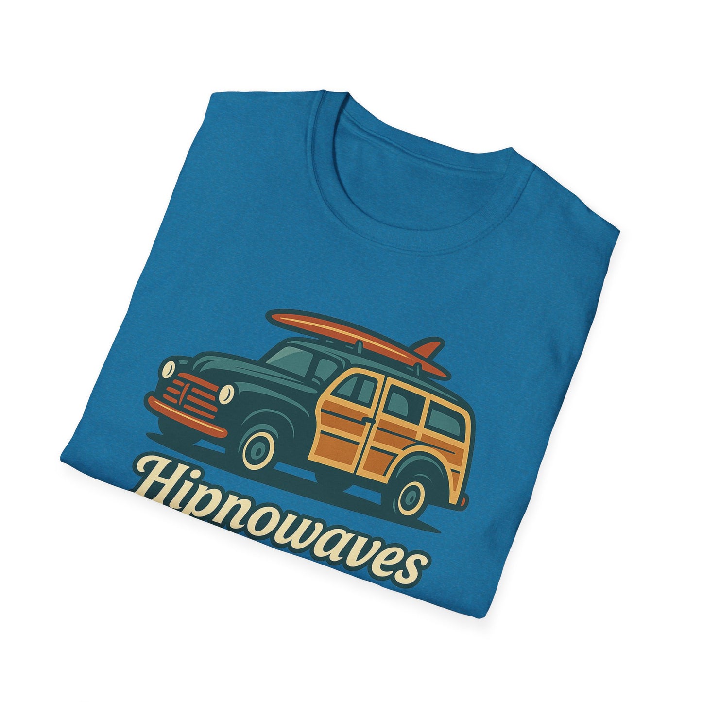 Retro Surf Vibes Unisex Softstyle T-Shirt, Beachwear, Vacation Tee, Gift for Surf Lovers, Summer Style, Cool Graphics Shirt