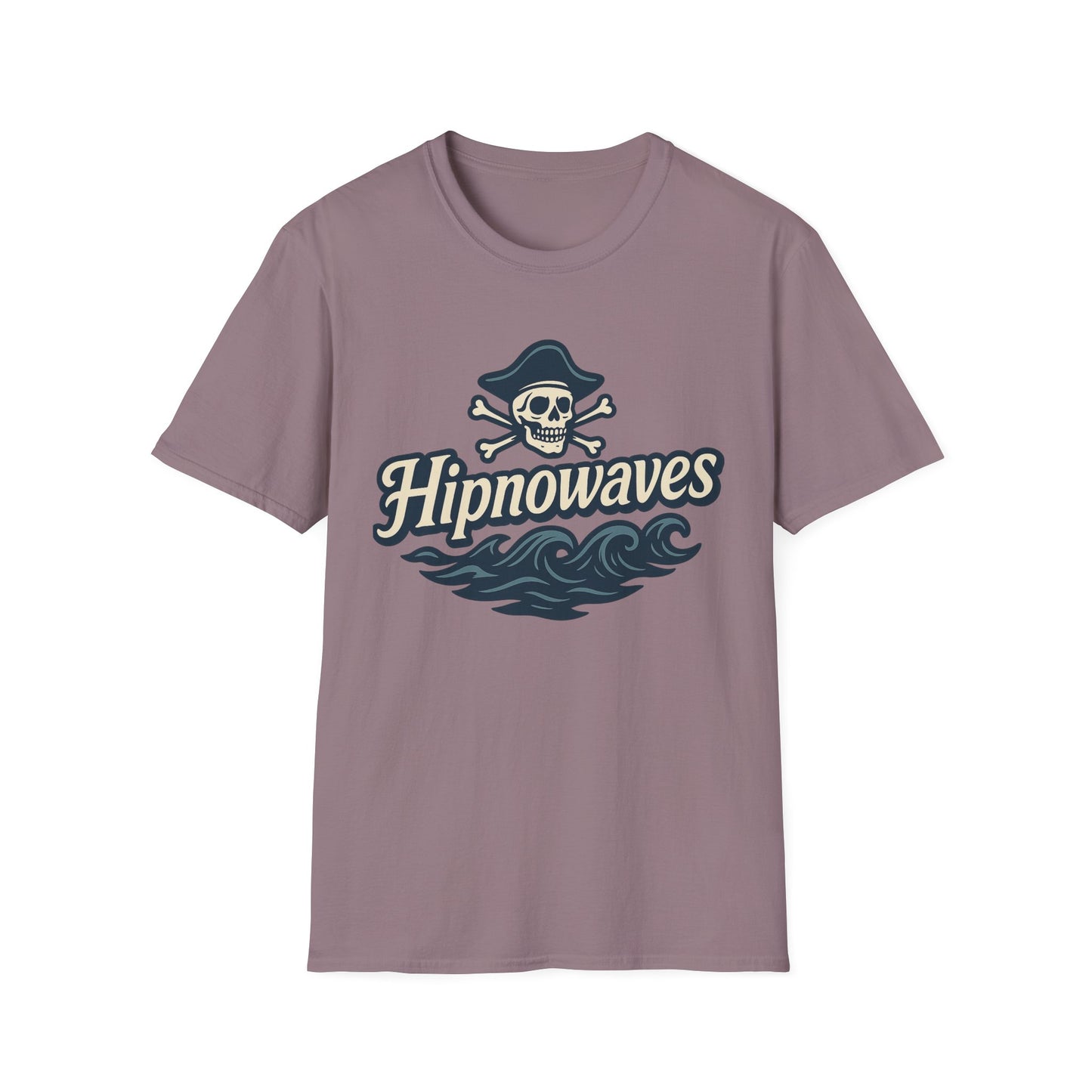 Hipnowaves Pirate T-Shirt, Unisex Softstyle Tee for Beach Lovers, Casual Wear, Gift for Sailors, Summer Adventure Shirt