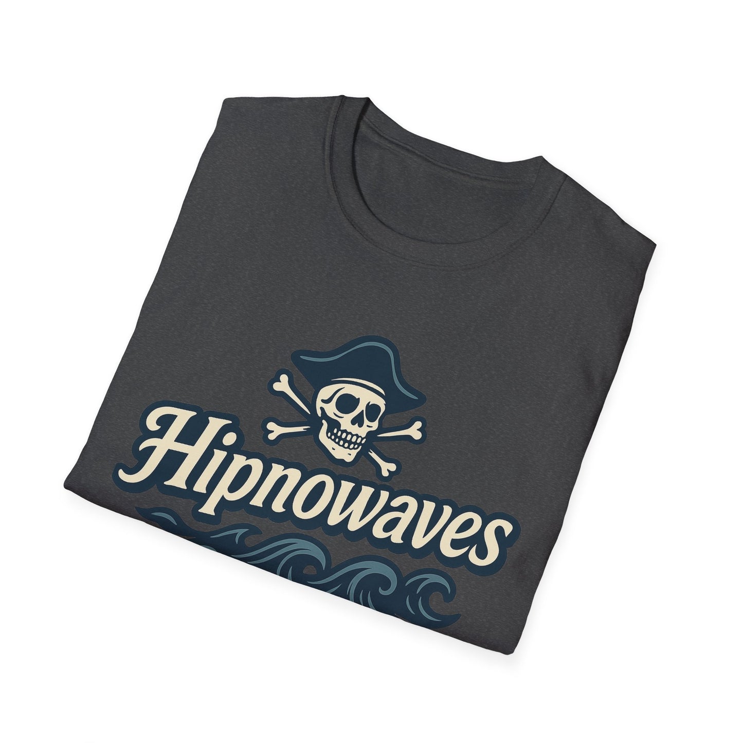 Hipnowaves Pirate T-Shirt, Unisex Softstyle Tee for Beach Lovers, Casual Wear, Gift for Sailors, Summer Adventure Shirt