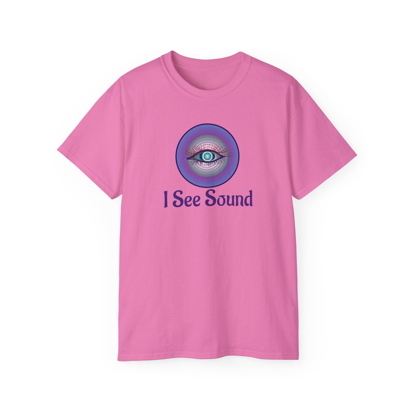 Vibrant Graphic T-Shirt, I See Sound Tee, Unisex Cotton Top, Music Lover Gift, Festival Wear, Colorful Casual Wear
