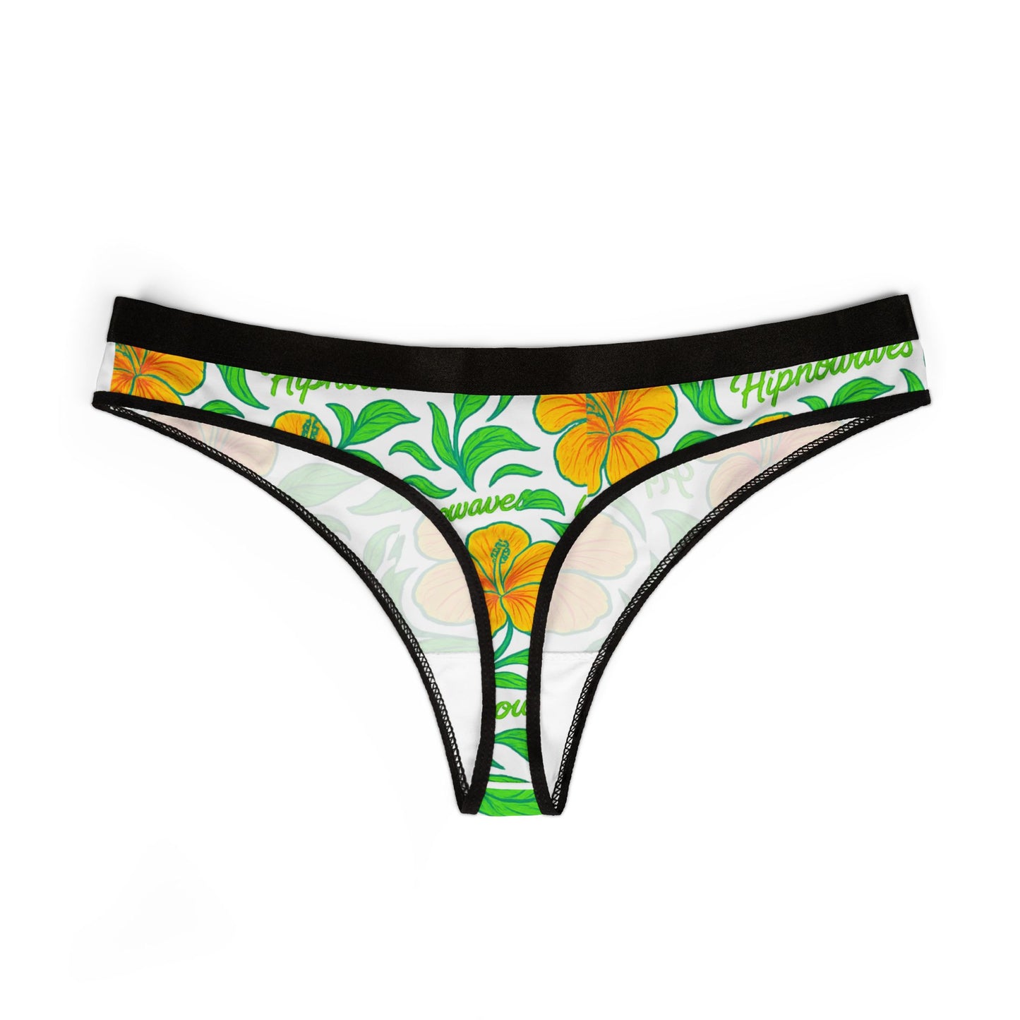 Hibiscus Pattern Women's Thongs, Tropical Lingerie, Floral Underwear, Cheeky Panties, Summer Essentials, Gift for Her