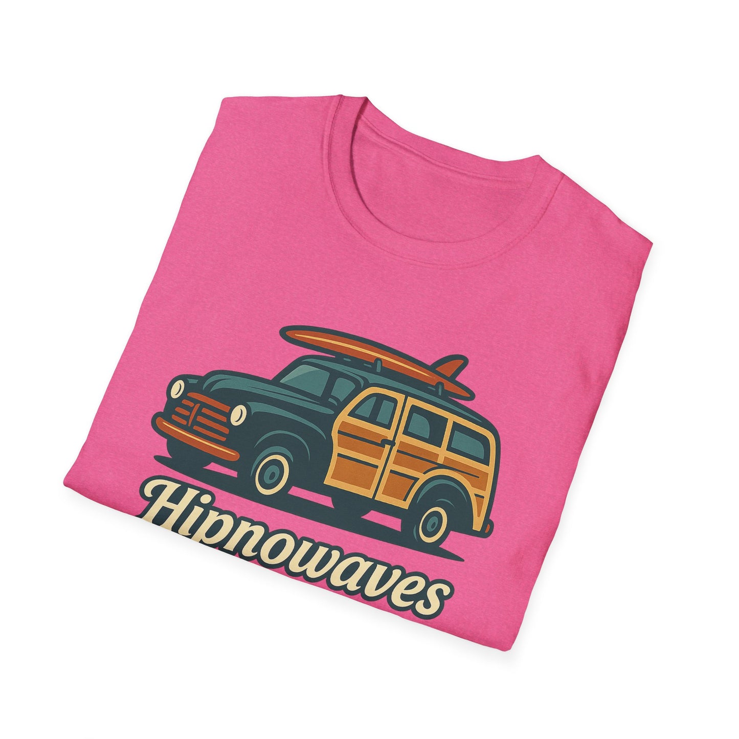 Retro Surf Vibes Unisex Softstyle T-Shirt, Beachwear, Vacation Tee, Gift for Surf Lovers, Summer Style, Cool Graphics Shirt