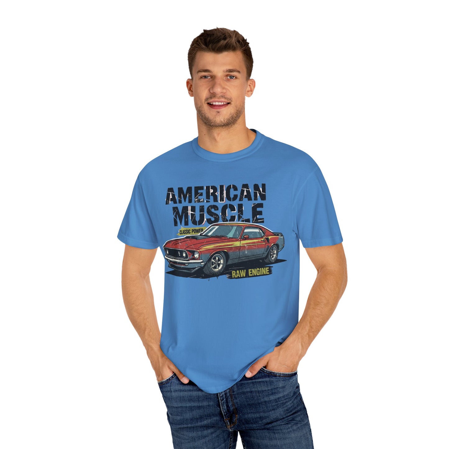 American Muscle T-Shirt, Unisex Garage Tee, Vintage Car Apparel, Auto Enthusiast Gift, Classic Car Clothing