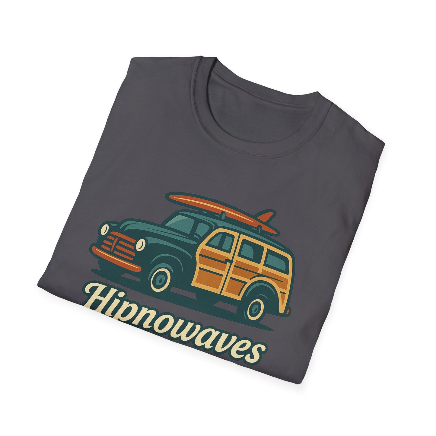 Retro Surf Vibes Unisex Softstyle T-Shirt, Beachwear, Vacation Tee, Gift for Surf Lovers, Summer Style, Cool Graphics Shirt