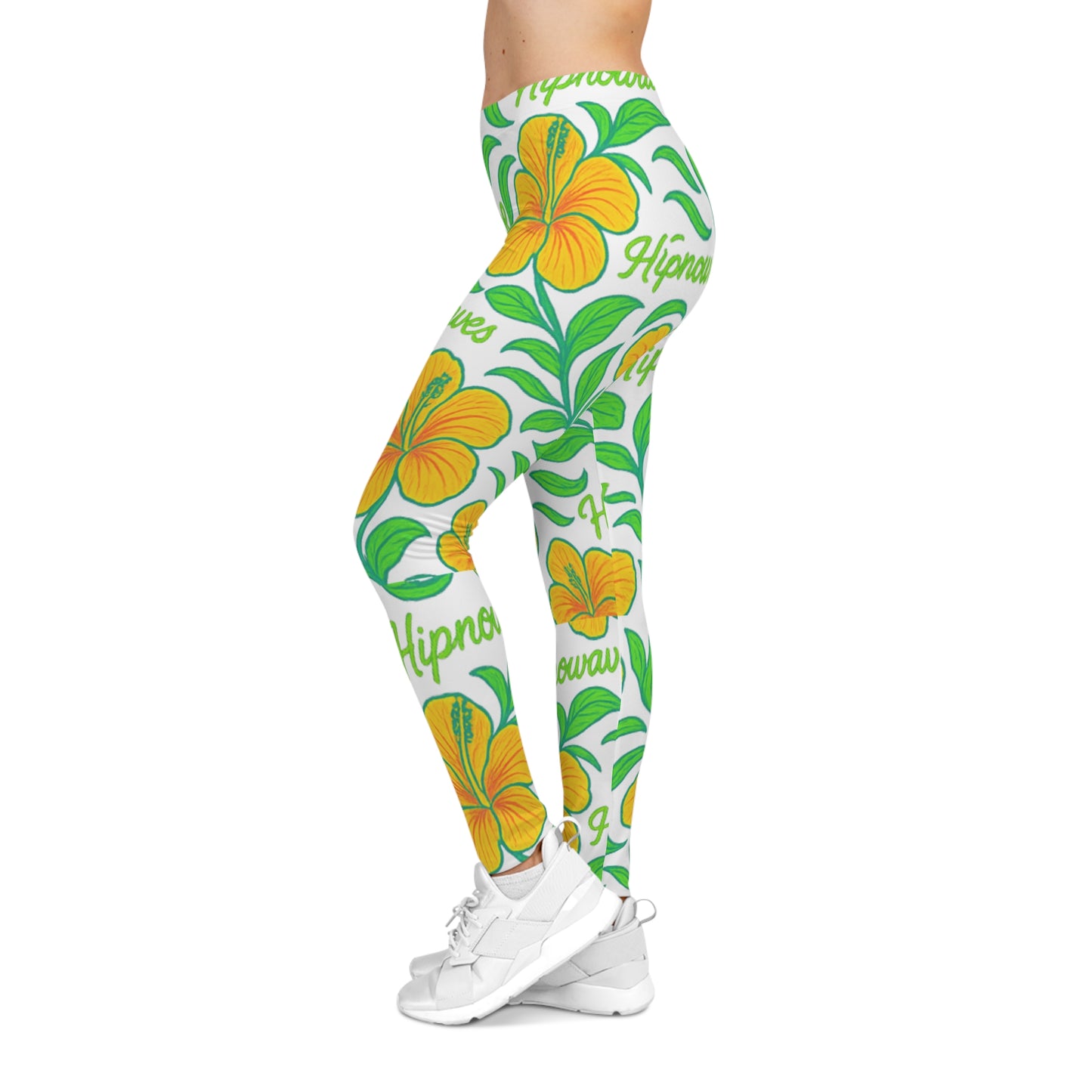 Tropical Floral Leggings - AOP, Summer Activewear, Beach Wear, Yoga Pants, Gift for Her