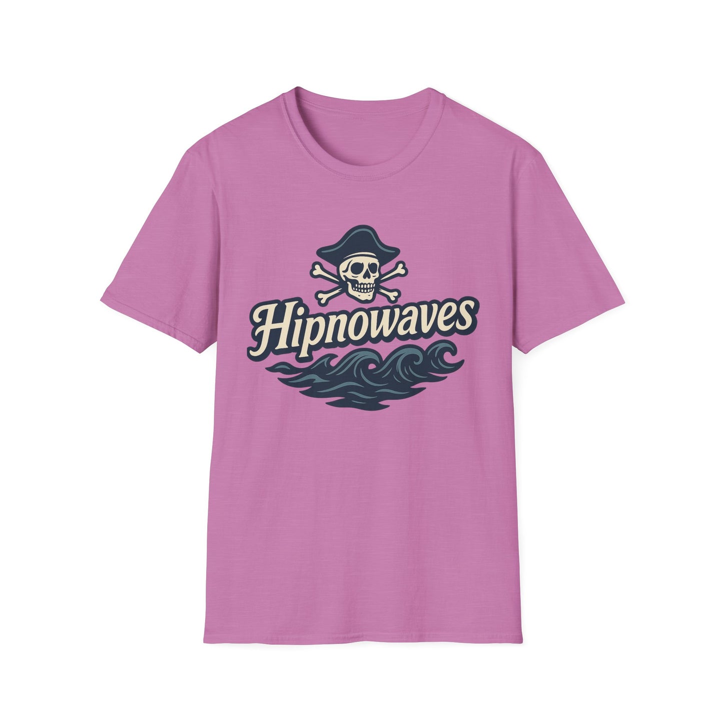 Hipnowaves Pirate T-Shirt, Unisex Softstyle Tee for Beach Lovers, Casual Wear, Gift for Sailors, Summer Adventure Shirt
