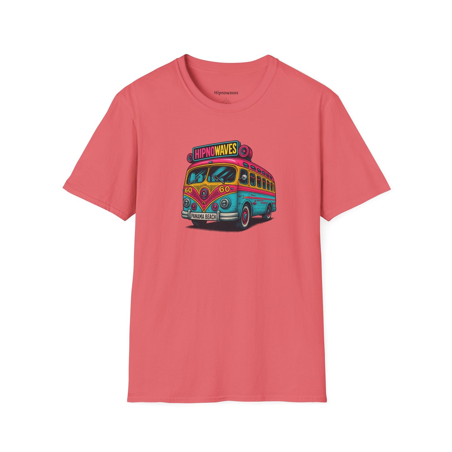 Retro Beach Bus T-Shirt, Fun Graphic Tee, Unisex Summer Shirt, Vacation Gift, Hipno Waves Apparel