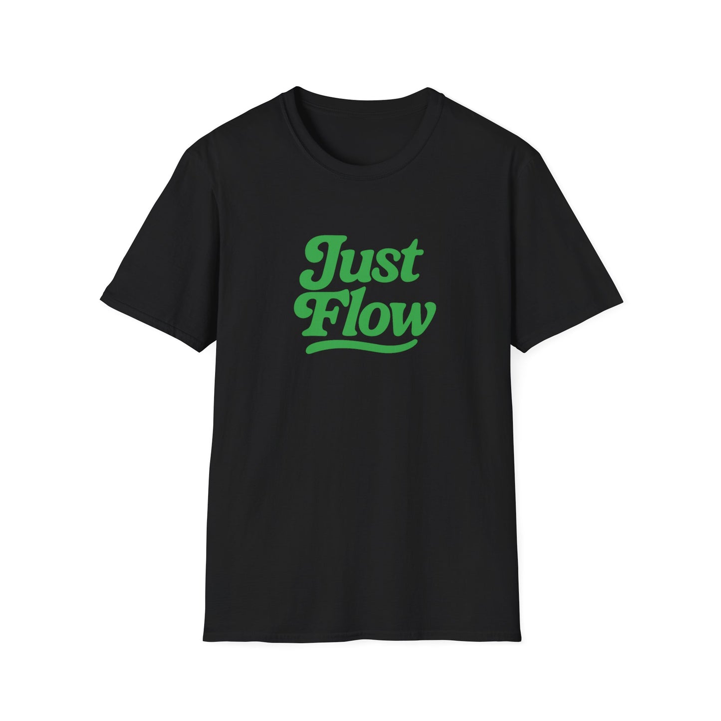 Just Flow Unisex Softstyle T-Shirt, Casual Tee, Positive Vibe Shirt, Comfortable Everyday Wear, Gift for Friends, Motivational Apparel
