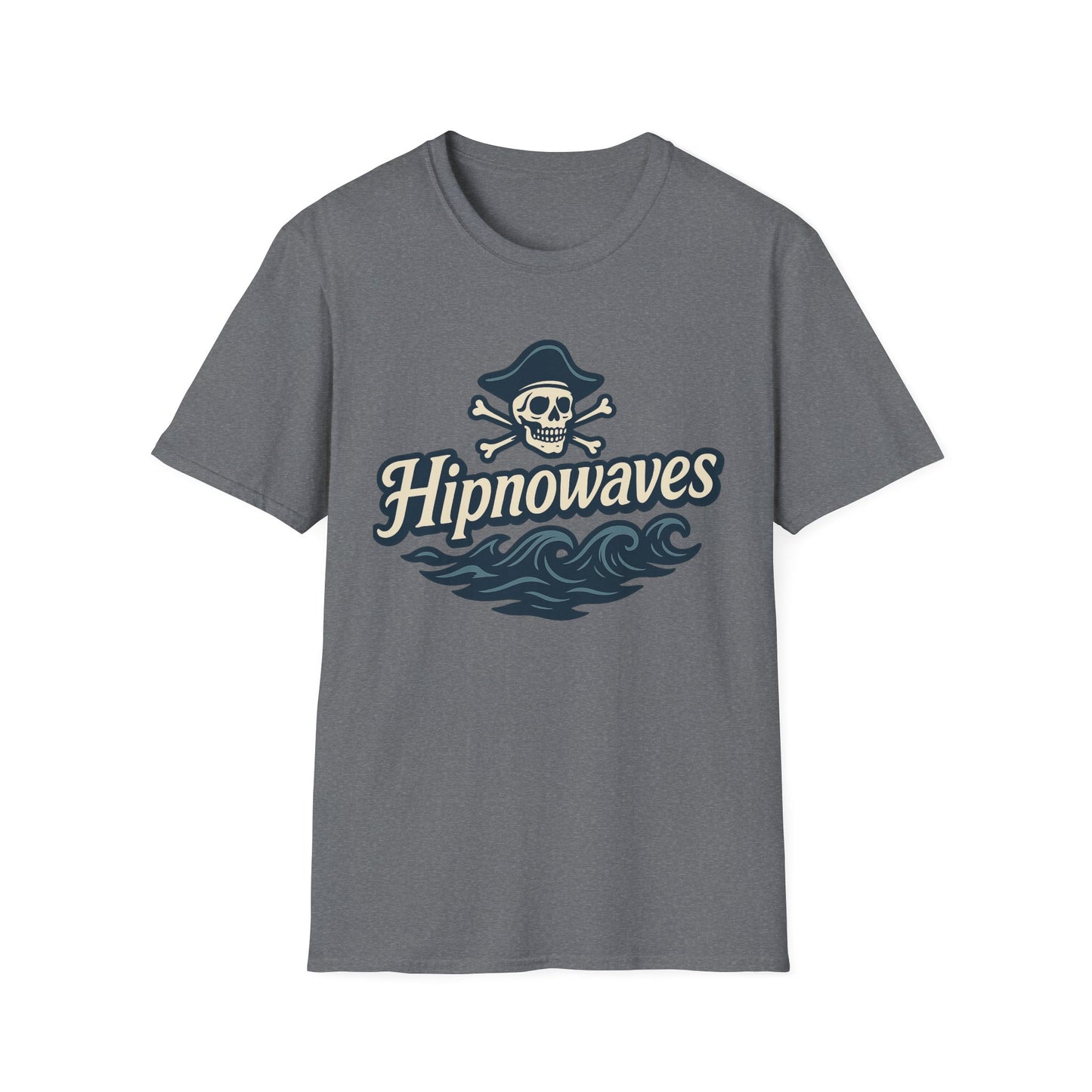 Hipnowaves Pirate T-Shirt, Unisex Softstyle Tee for Beach Lovers, Casual Wear, Gift for Sailors, Summer Adventure Shirt