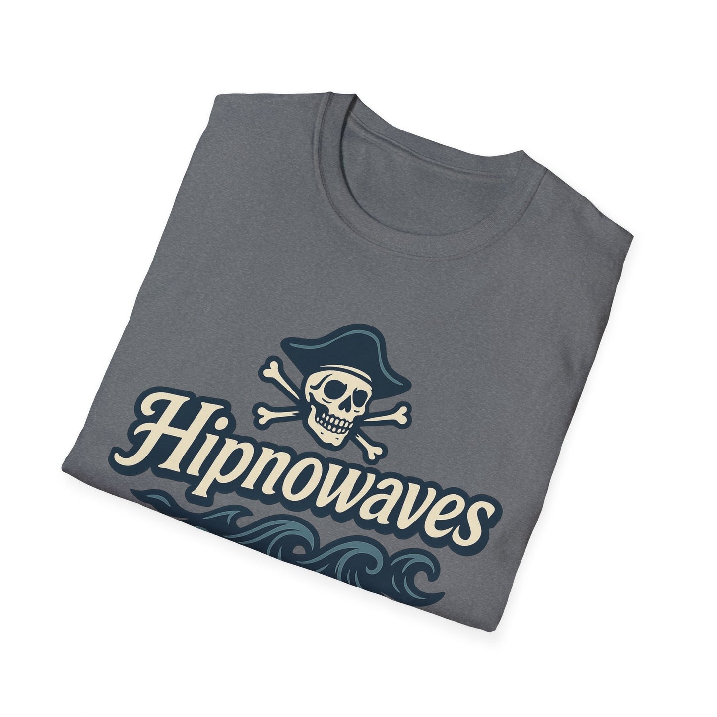Hipnowaves Pirate T-Shirt, Unisex Softstyle Tee for Beach Lovers, Casual Wear, Gift for Sailors, Summer Adventure Shirt