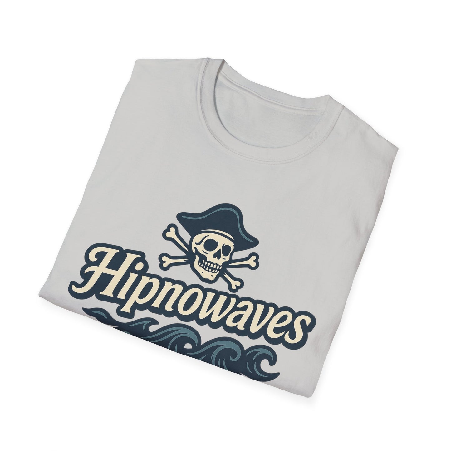 Hipnowaves Pirate T-Shirt, Unisex Softstyle Tee for Beach Lovers, Casual Wear, Gift for Sailors, Summer Adventure Shirt