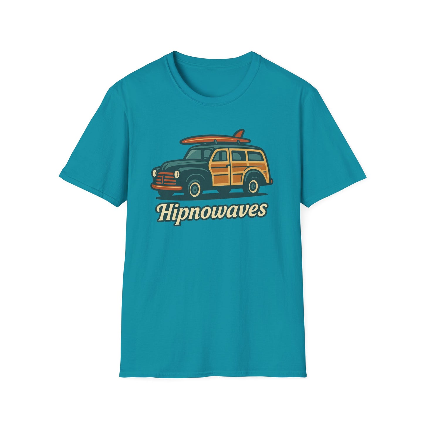 Retro Surf Vibes Unisex Softstyle T-Shirt, Beachwear, Vacation Tee, Gift for Surf Lovers, Summer Style, Cool Graphics Shirt