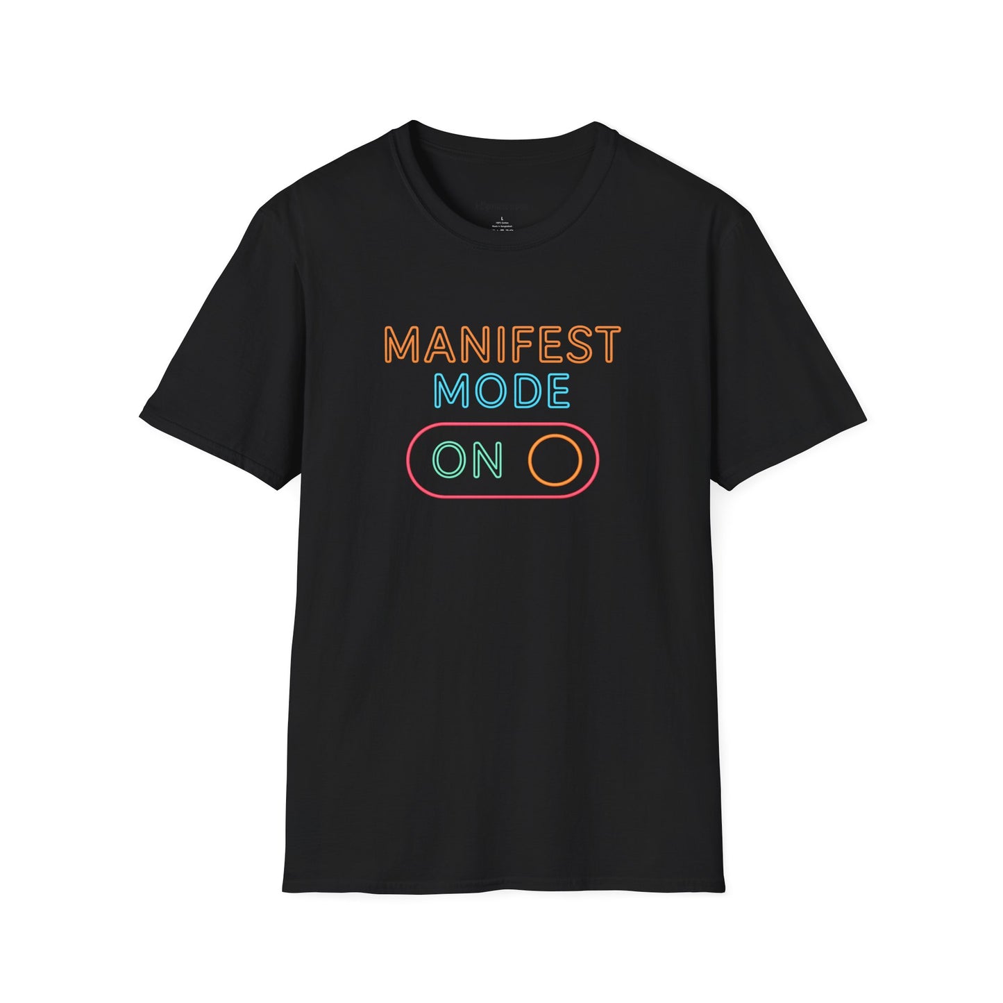 Manifest Mode Unisex Softstyle T-Shirt, Motivational Tee, Law of Attraction Shirt, Gifts for Dreamers, Self-Care Apparel