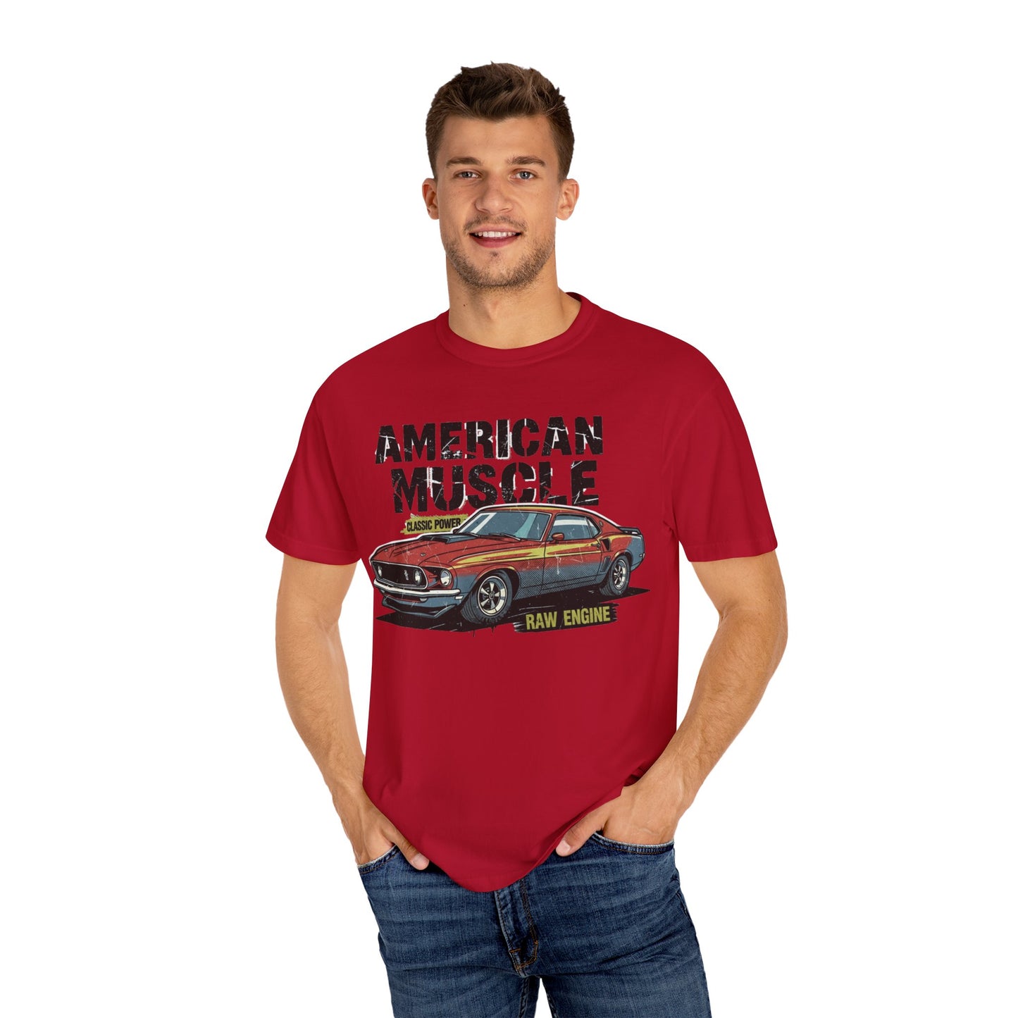 American Muscle T-Shirt, Unisex Garage Tee, Vintage Car Apparel, Auto Enthusiast Gift, Classic Car Clothing