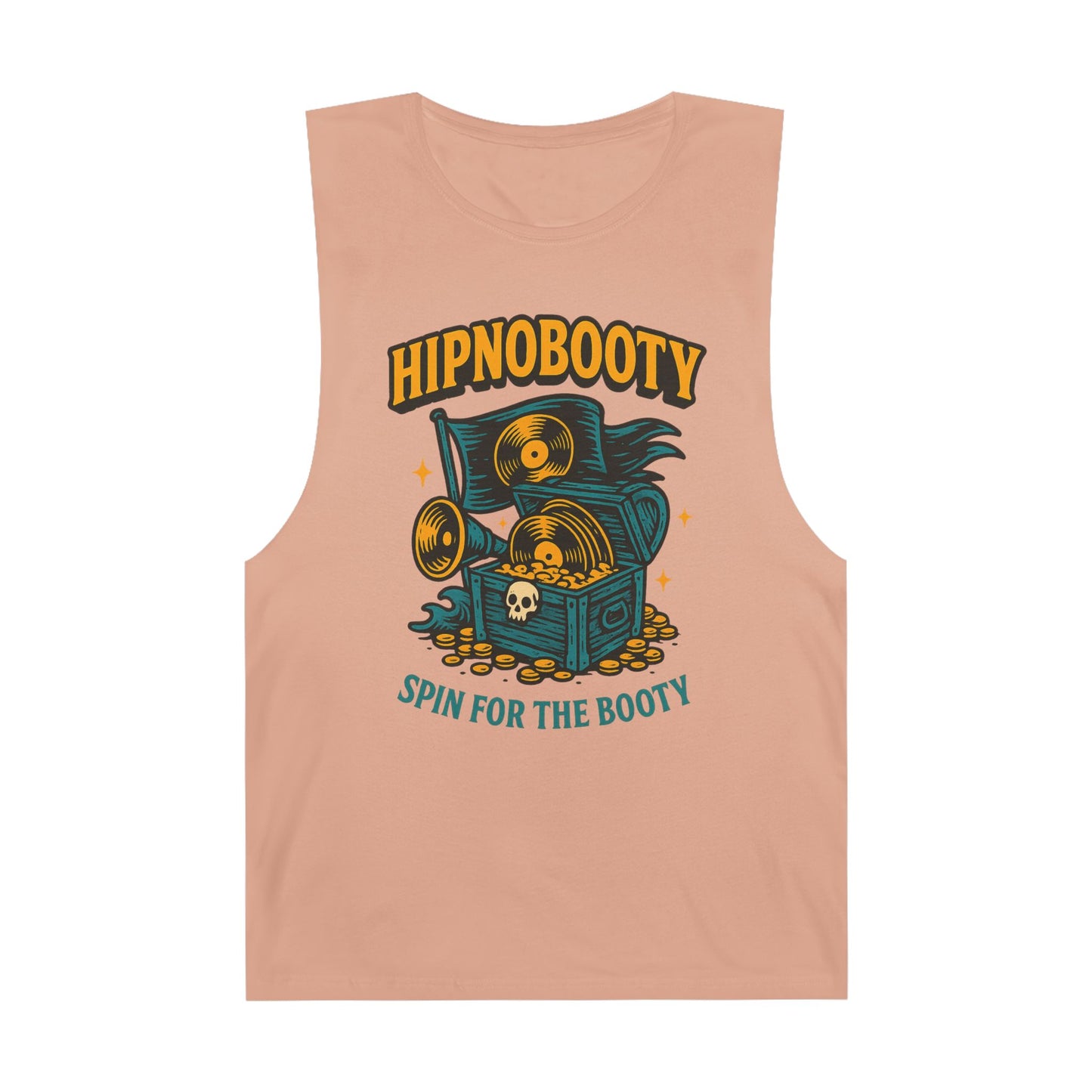 Hipnobooty Summer Unisex Barnard Tank - Fun Music Inspired Tank Top for Festivals, Parties, Beach Days, Gifts