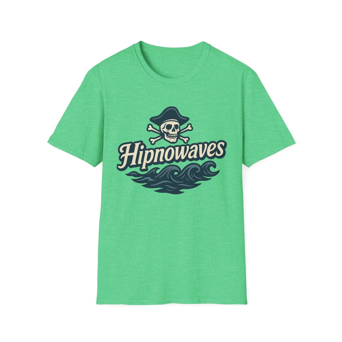 Hipnowaves Pirate T-Shirt, Unisex Softstyle Tee for Beach Lovers, Casual Wear, Gift for Sailors, Summer Adventure Shirt