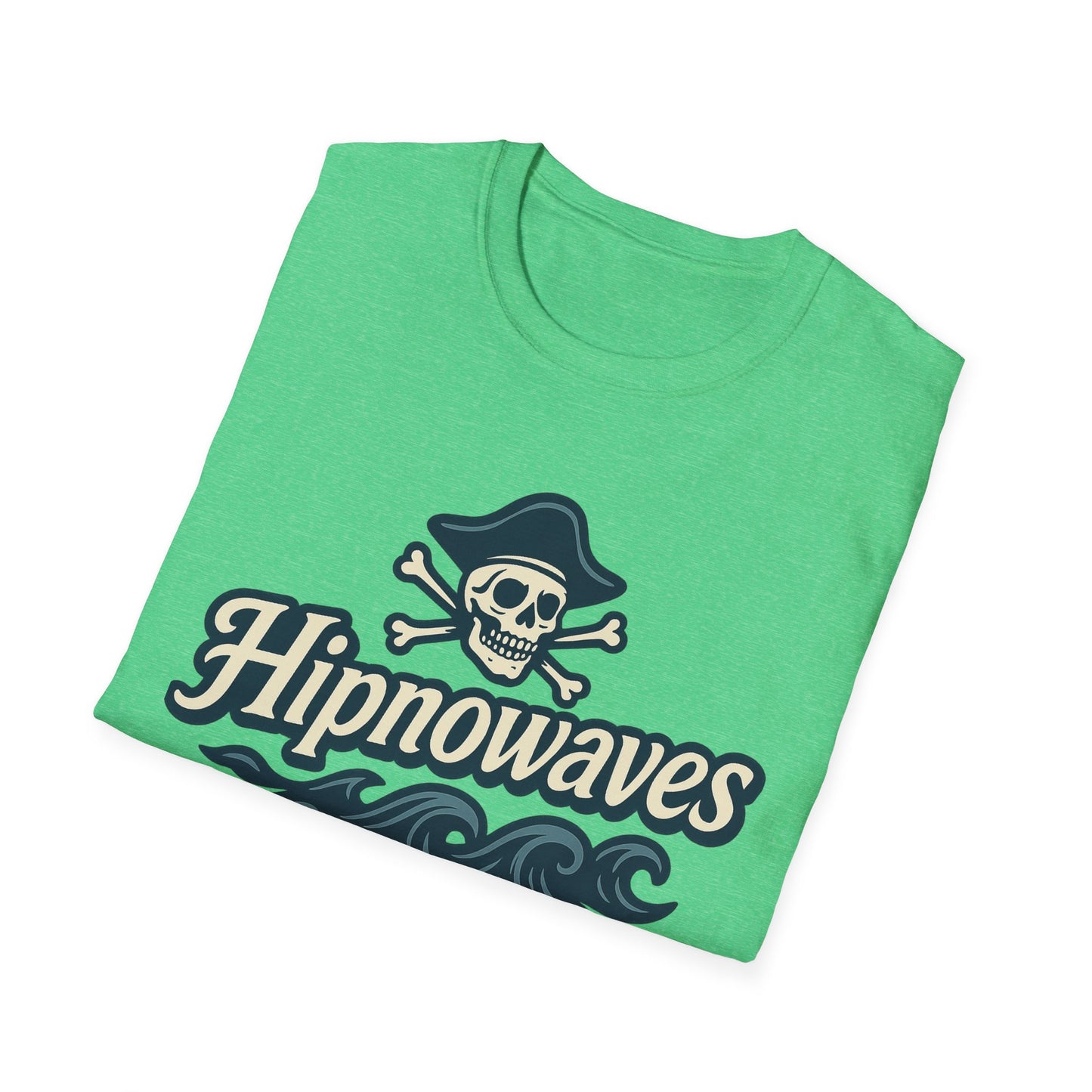Hipnowaves Pirate T-Shirt, Unisex Softstyle Tee for Beach Lovers, Casual Wear, Gift for Sailors, Summer Adventure Shirt