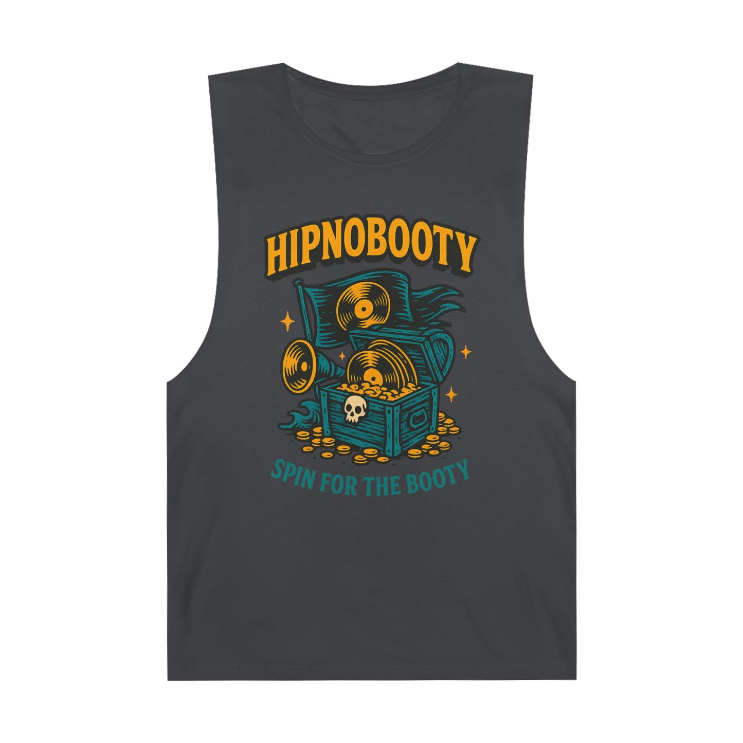 Hipnobooty Summer Unisex Barnard Tank - Fun Music Inspired Tank Top for Festivals, Parties, Beach Days, Gifts
