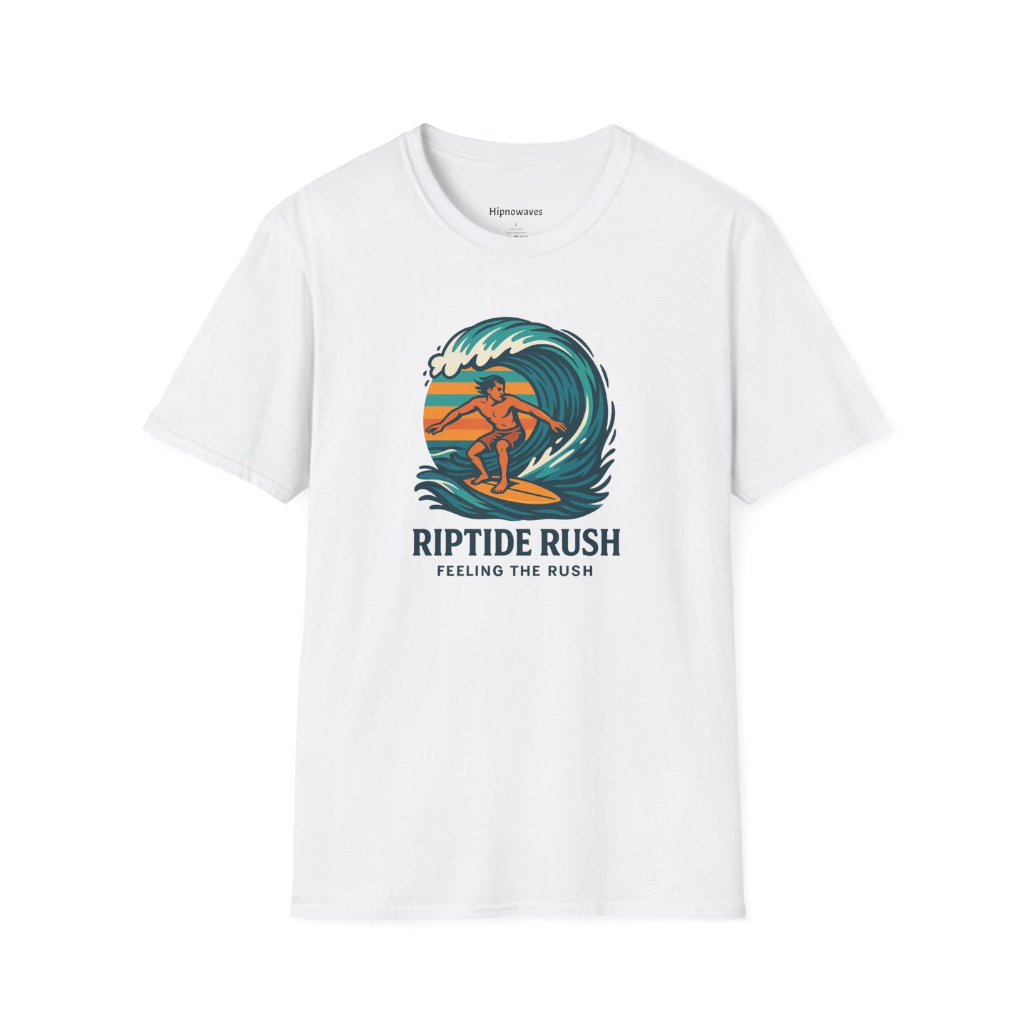 Unisex Surfing T-Shirt - Riptide Rush, Beachwear, Casual Apparel, Gift for Surfers, Summer Vibe