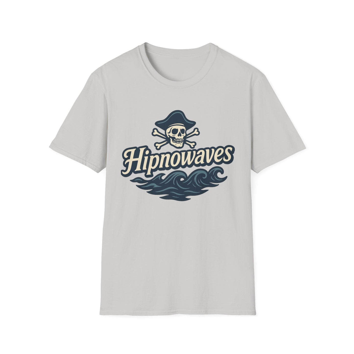 Hipnowaves Pirate T-Shirt, Unisex Softstyle Tee for Beach Lovers, Casual Wear, Gift for Sailors, Summer Adventure Shirt