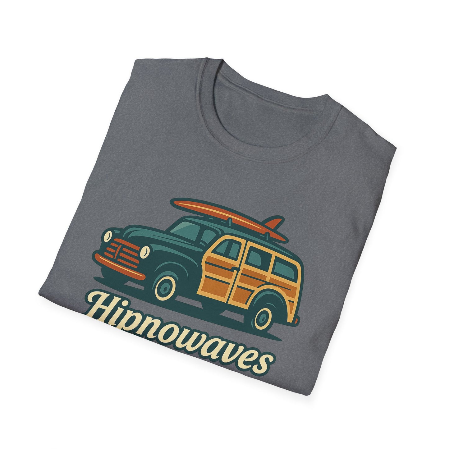 Retro Surf Vibes Unisex Softstyle T-Shirt, Beachwear, Vacation Tee, Gift for Surf Lovers, Summer Style, Cool Graphics Shirt