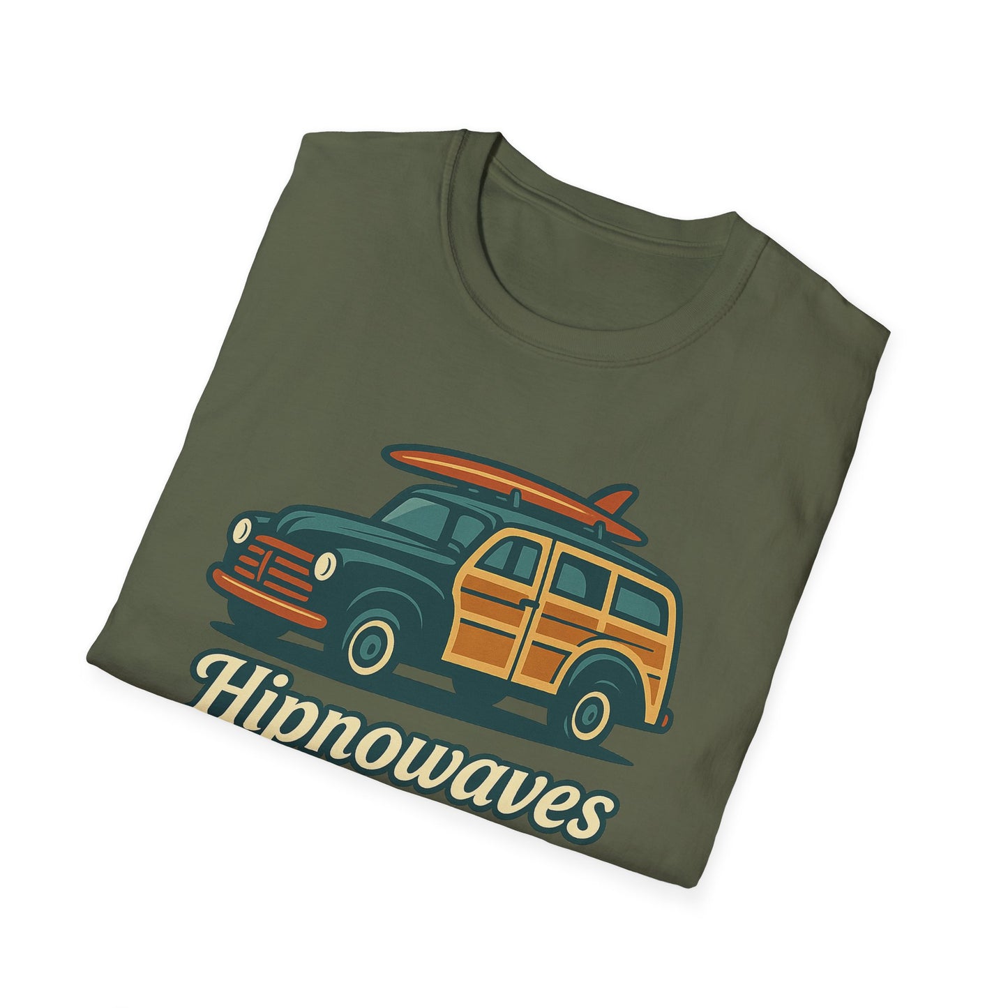 Retro Surf Vibes Unisex Softstyle T-Shirt, Beachwear, Vacation Tee, Gift for Surf Lovers, Summer Style, Cool Graphics Shirt