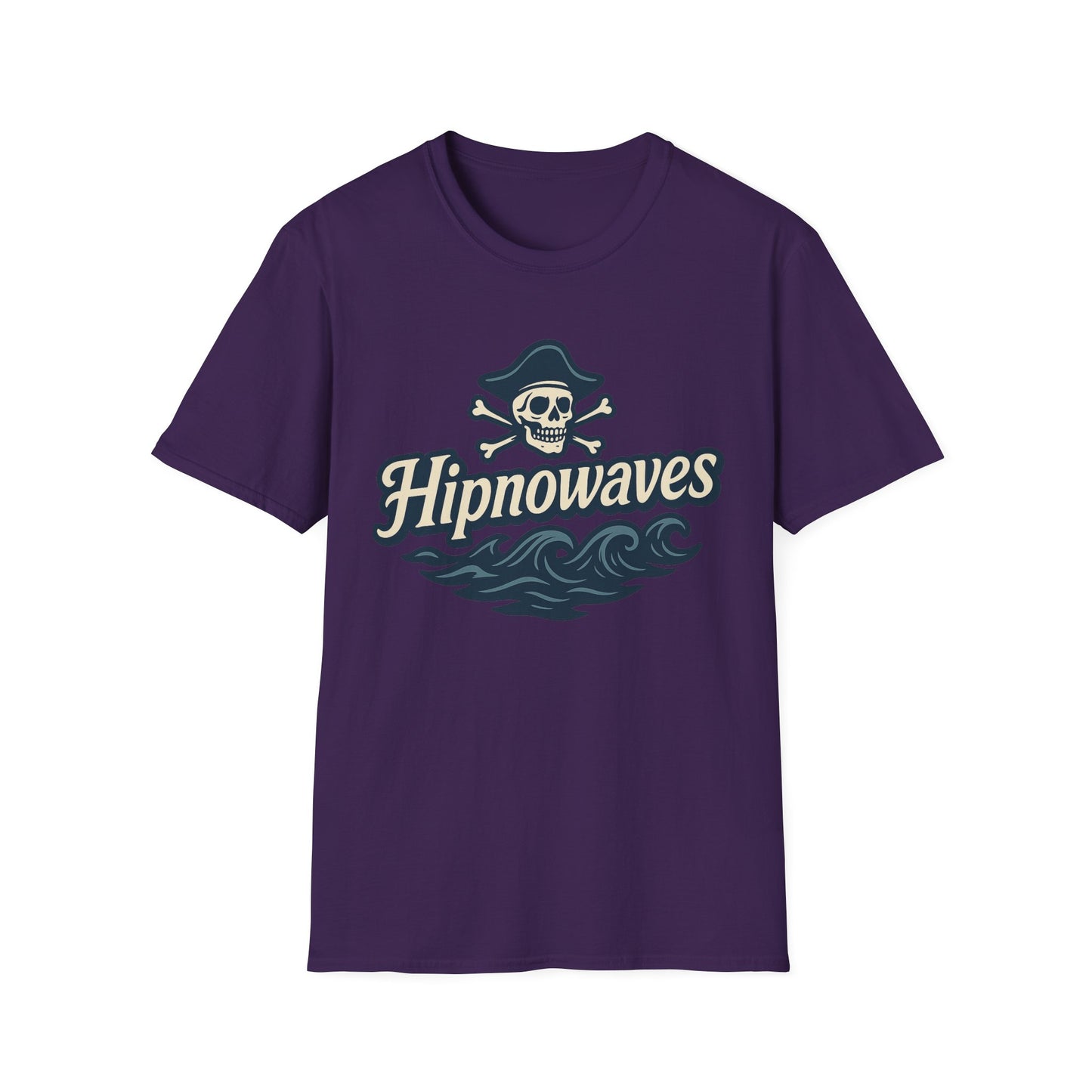 Hipnowaves Pirate T-Shirt, Unisex Softstyle Tee for Beach Lovers, Casual Wear, Gift for Sailors, Summer Adventure Shirt