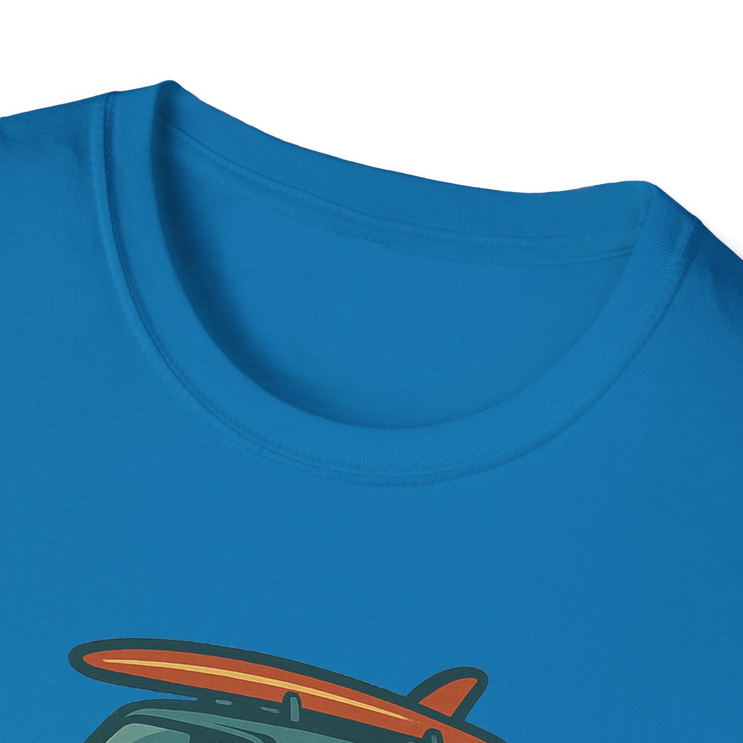 Retro Surf Vibes Unisex Softstyle T-Shirt, Beachwear, Vacation Tee, Gift for Surf Lovers, Summer Style, Cool Graphics Shirt