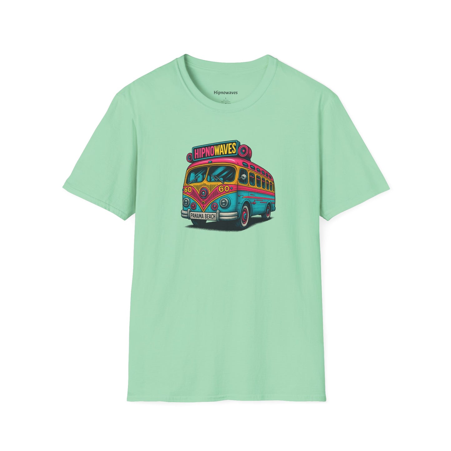 Retro Beach Bus T-Shirt, Fun Graphic Tee, Unisex Summer Shirt, Vacation Gift, Hipno Waves Apparel