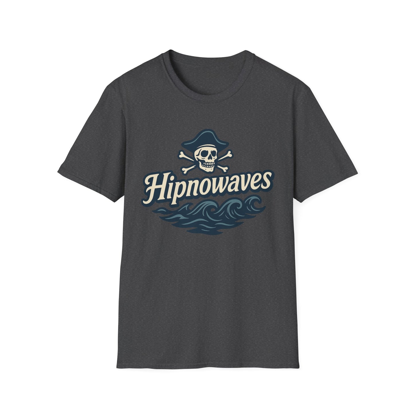 Hipnowaves Pirate T-Shirt, Unisex Softstyle Tee for Beach Lovers, Casual Wear, Gift for Sailors, Summer Adventure Shirt