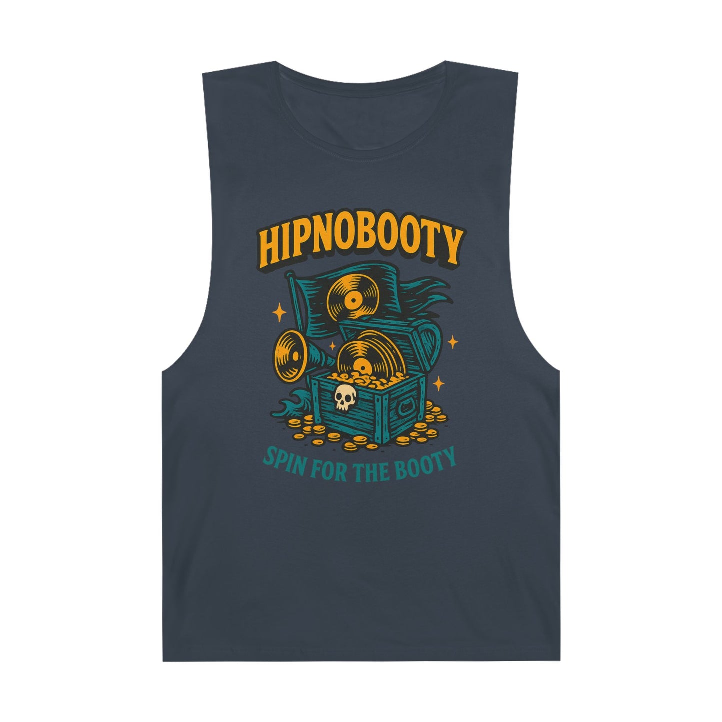 Hipnobooty Summer Unisex Barnard Tank - Fun Music Inspired Tank Top for Festivals, Parties, Beach Days, Gifts